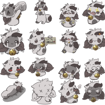 Mascot sticker/emoji spreadsheet